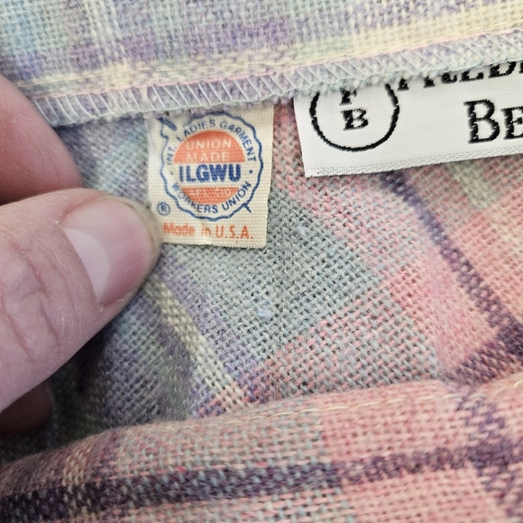 Vintage 1970's Plaid Pleated Below Knee Length Skirt by Freddie's Best. - Picture 7 of 10